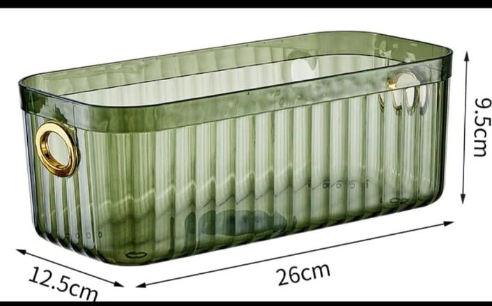 Luxury Acrylic Ripple Storage Tray with Gold Handles