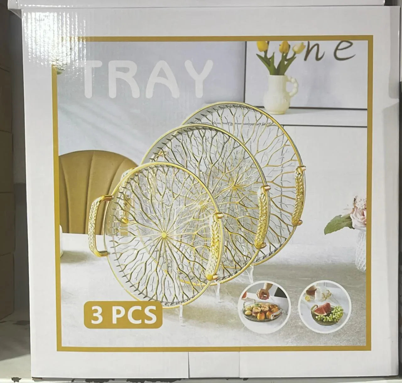 Luxury Circular Tray Set – 3 Pcs Gift Box Collection - Clarify.pk