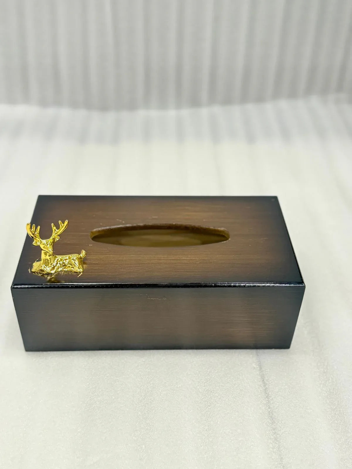 Luxury Markhor Wooden Tissue Box – Premium Handmade Holder - Clarify.pk