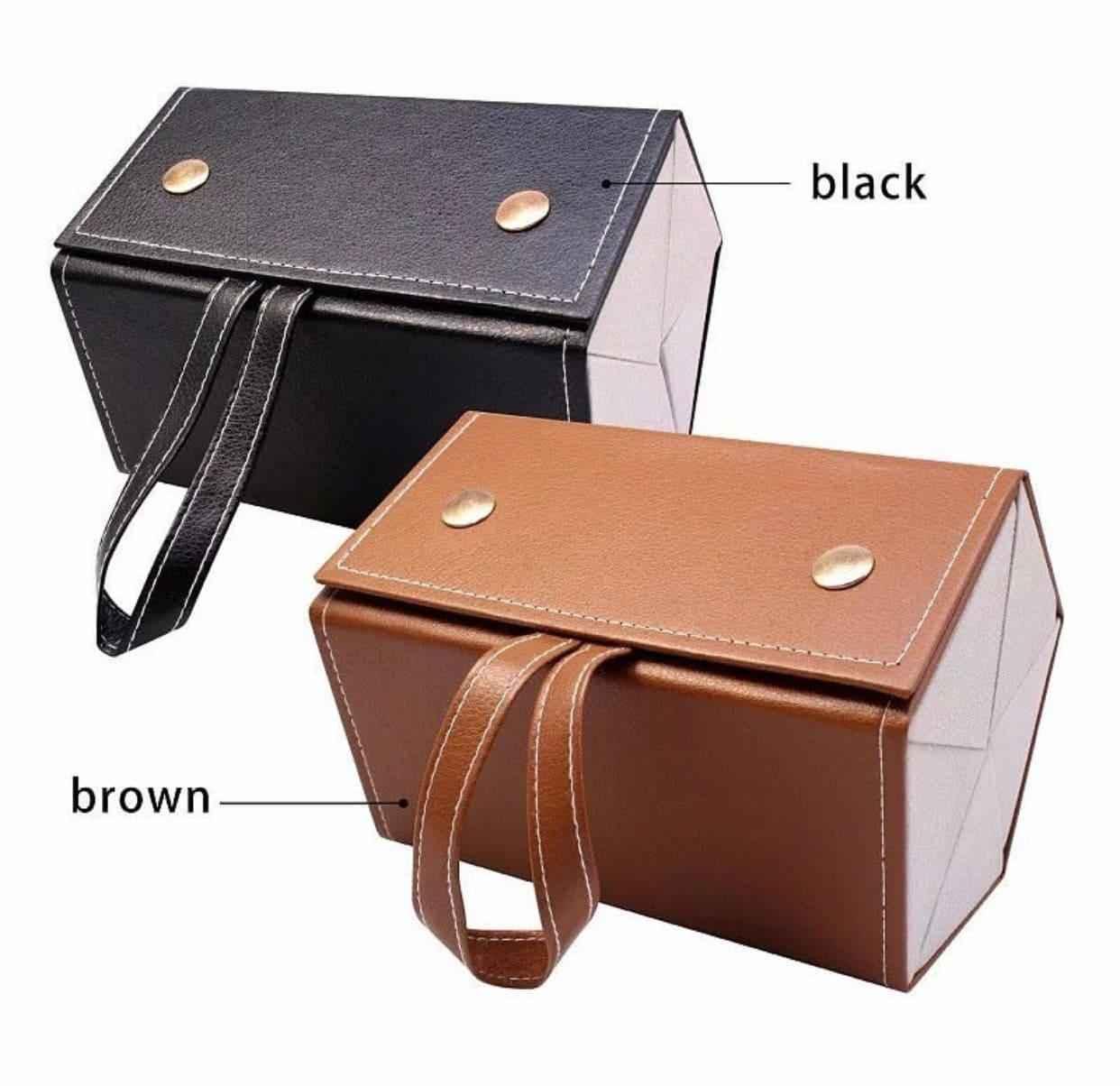 Foldable Eyewear Travel Organizer - PU Leather Case for Glasses and Sunglasses