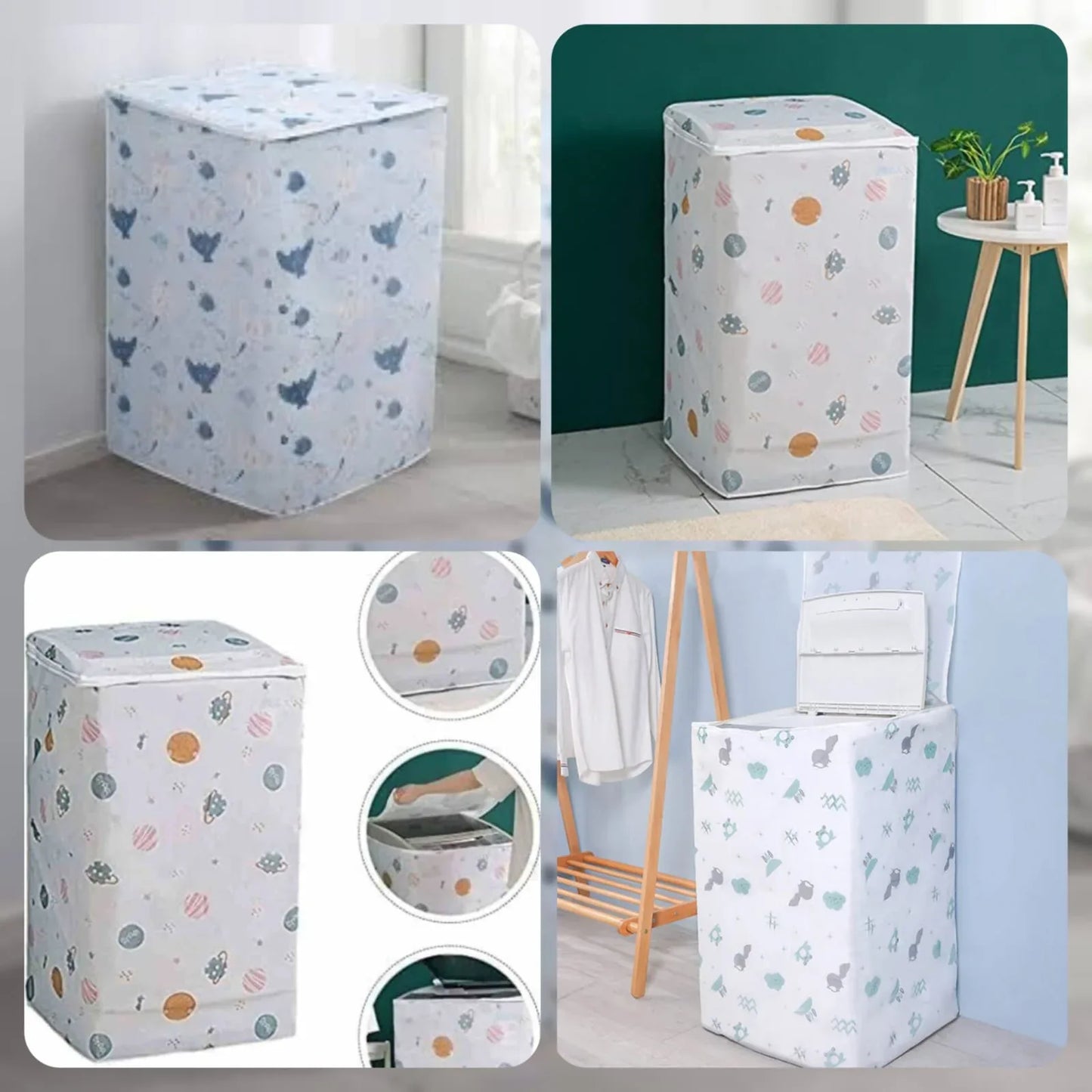 Premium Quality Double Washing Machine Cover – Waterproof & Dustproof Protector - Clarify.pk