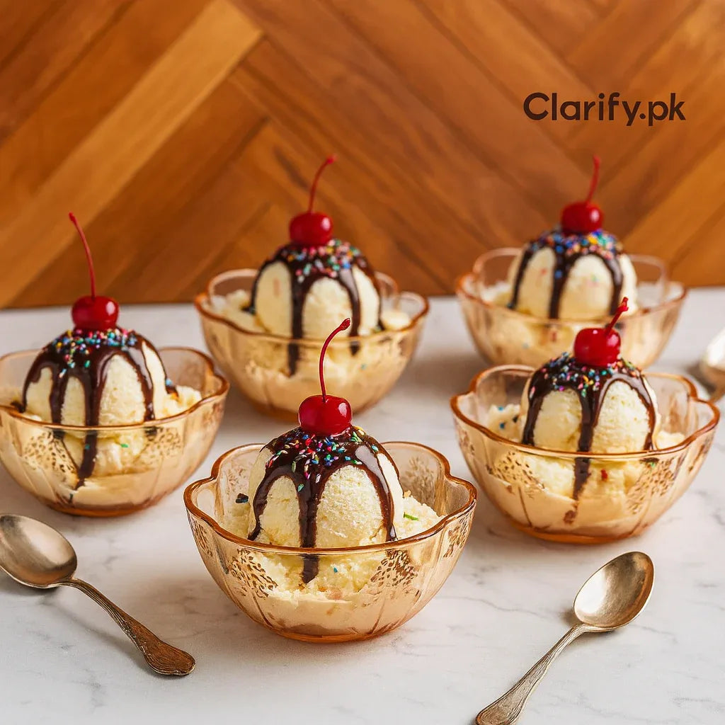 Ice Glass Bowl 6 Pcs Set – Elegant Dessert & Serving Bowls - Clarify.pk