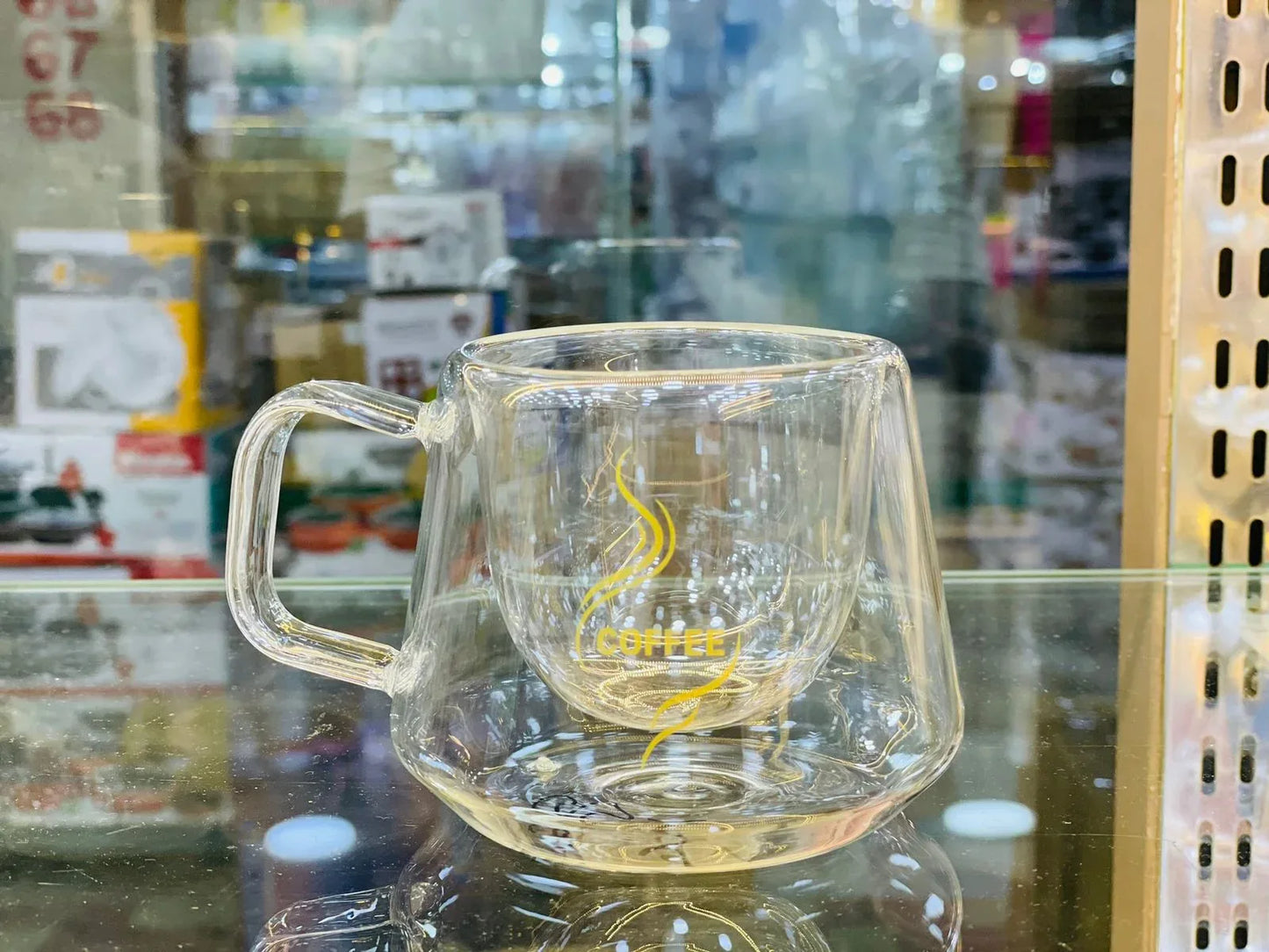 Transparent Glass Mug – 200ml Heat-Resistant Cup - Clarify.pk