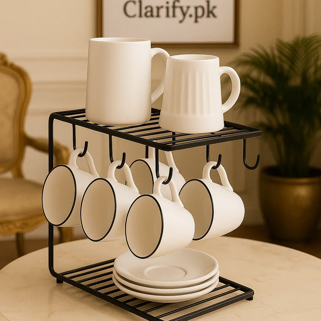 Coffee Cup Stand – Metal Mug Holder - Clarify.pk