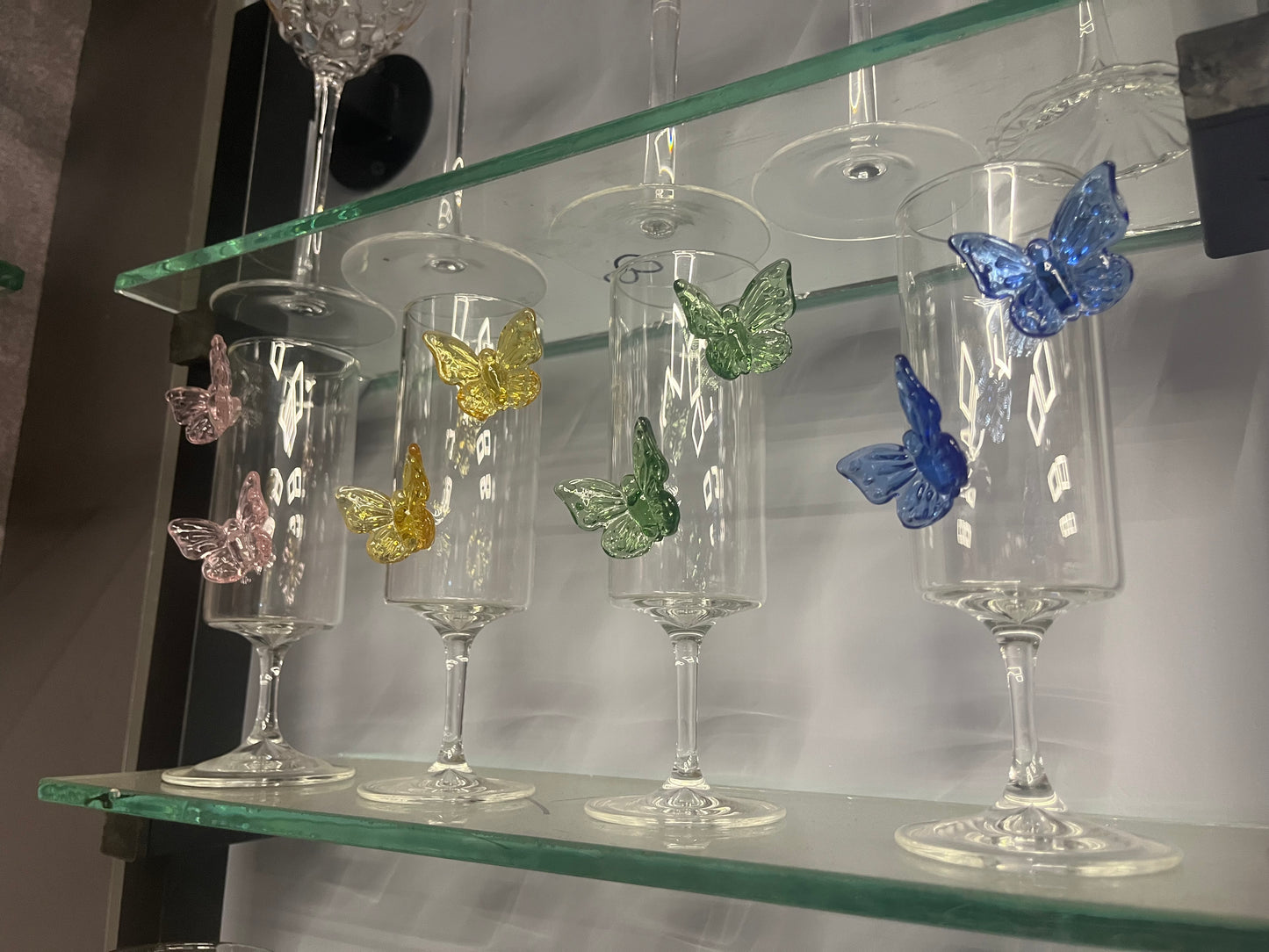 Luxury 3D Butterfly Stemmed Glass – Elegant Crystal Drinkware
