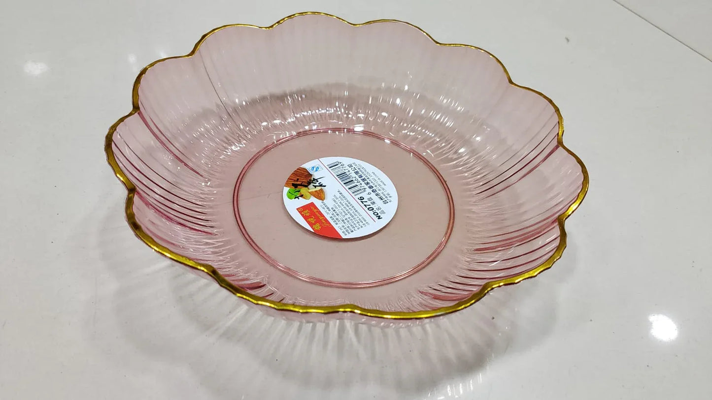 Luxury Acrylic 8 Inch Dish – Elegant Serving Plate - Clarify.pk