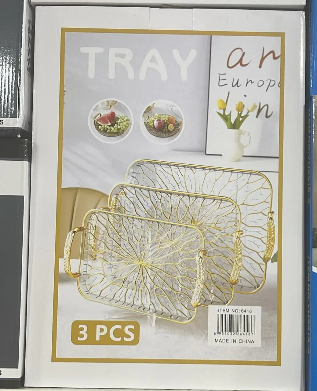 Luxury Rectangular Tray Set – 3 Pcs Gift Box Collection - Clarify.pk