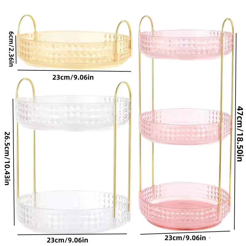 3 Layer Cosmetic Organizer Rack - Elegant Storage - Clarify.pk