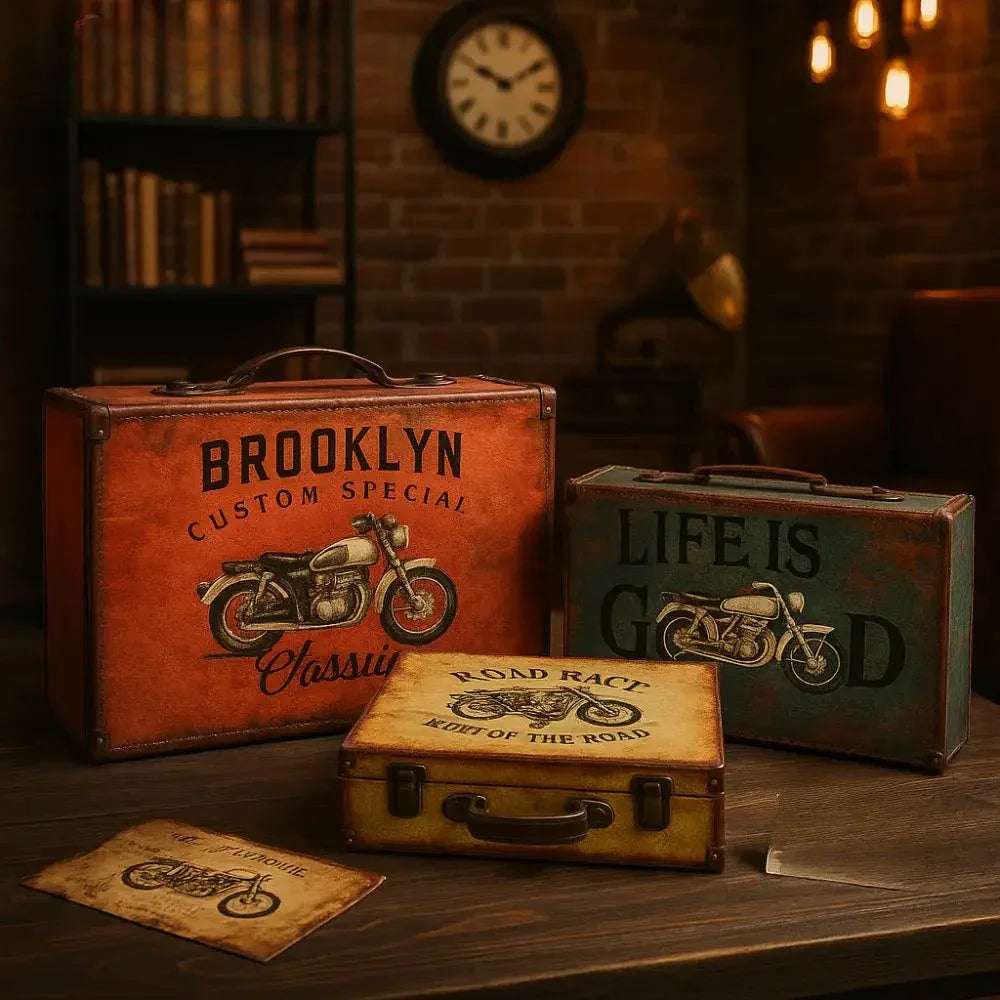 3 Piece Vintage Luggage Set with Classic Design - Clarify.pk