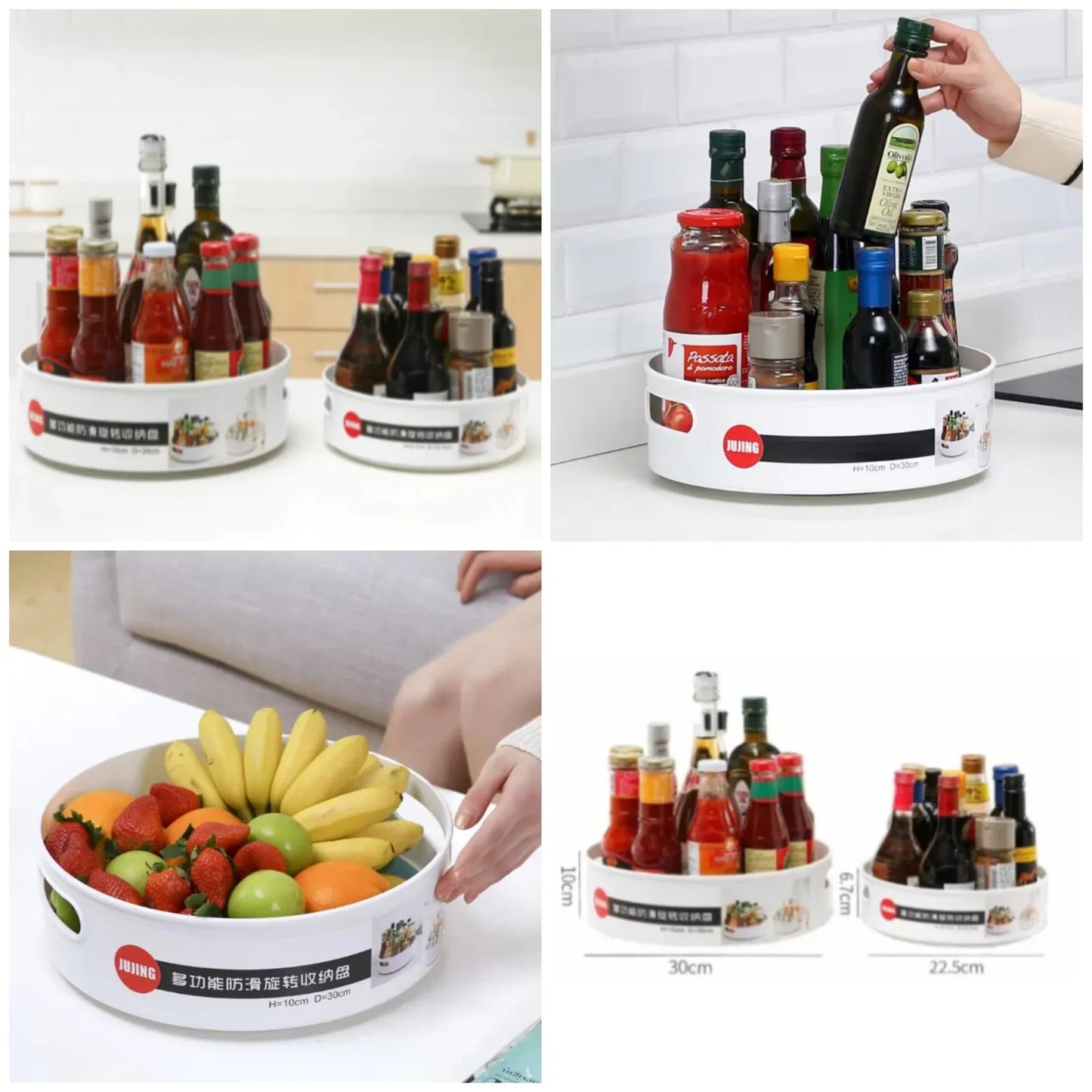 Rotating Storage Tray – 360° Kitchen Organizer - Clarify.pk