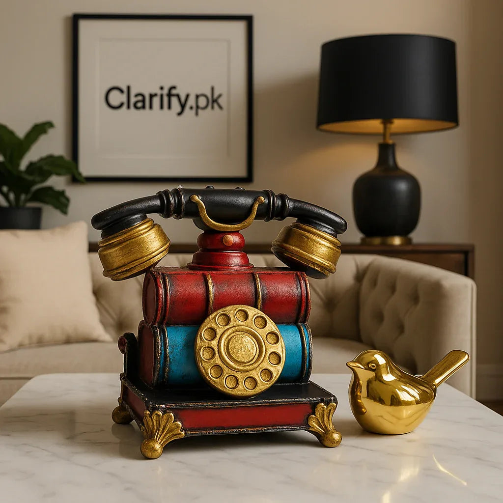 Historic Telephone Design Showpiece – Vintage Home Décor - Clarify.pk