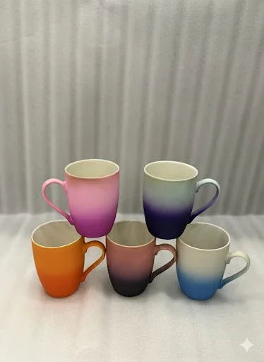 Premium Gradient Mug Collection – Multicolor Ceramic Drinkware (each)(Random color) - Clarify.pk