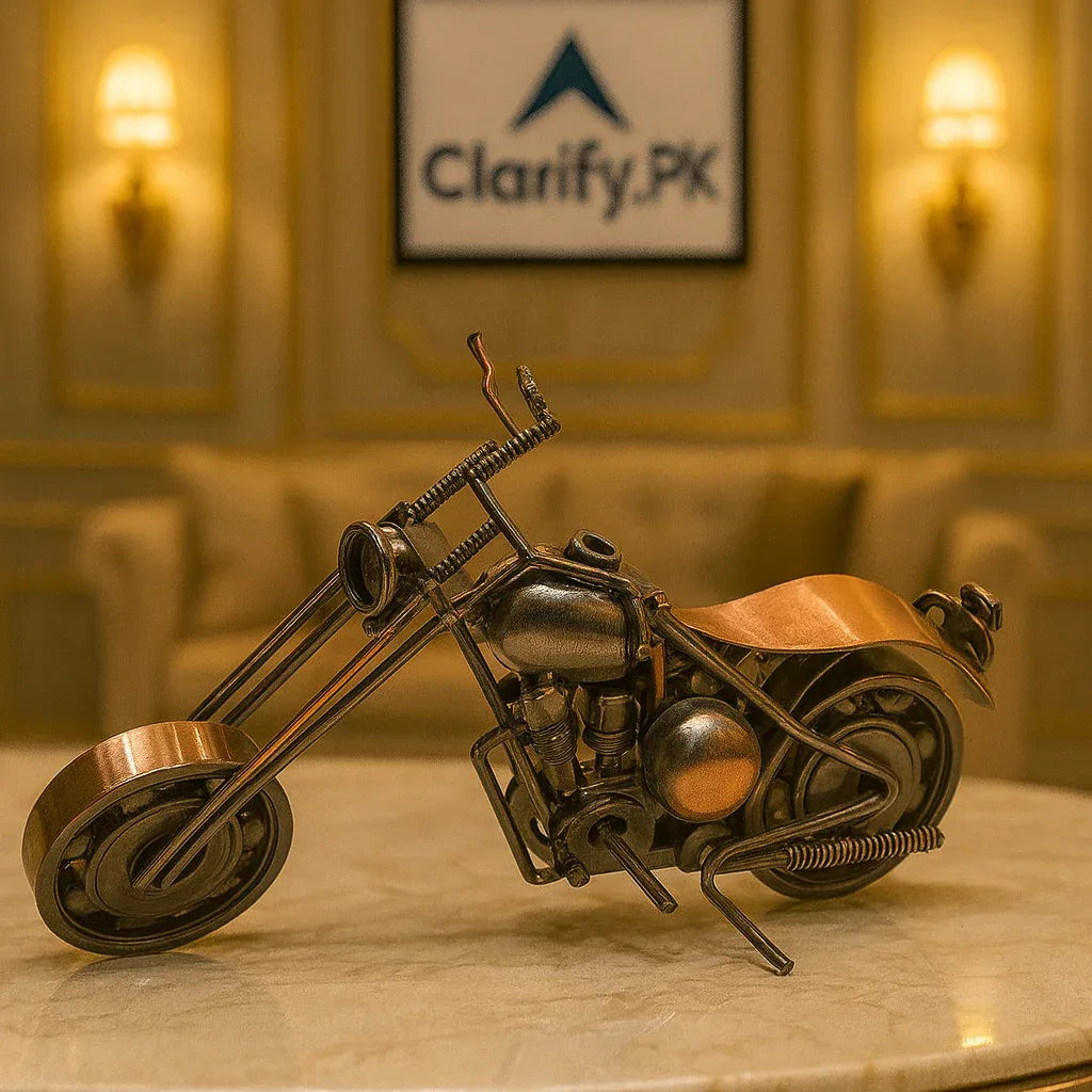 Premium Metal Bike Showpiece – Artistic Home Décor - Clarify.pk