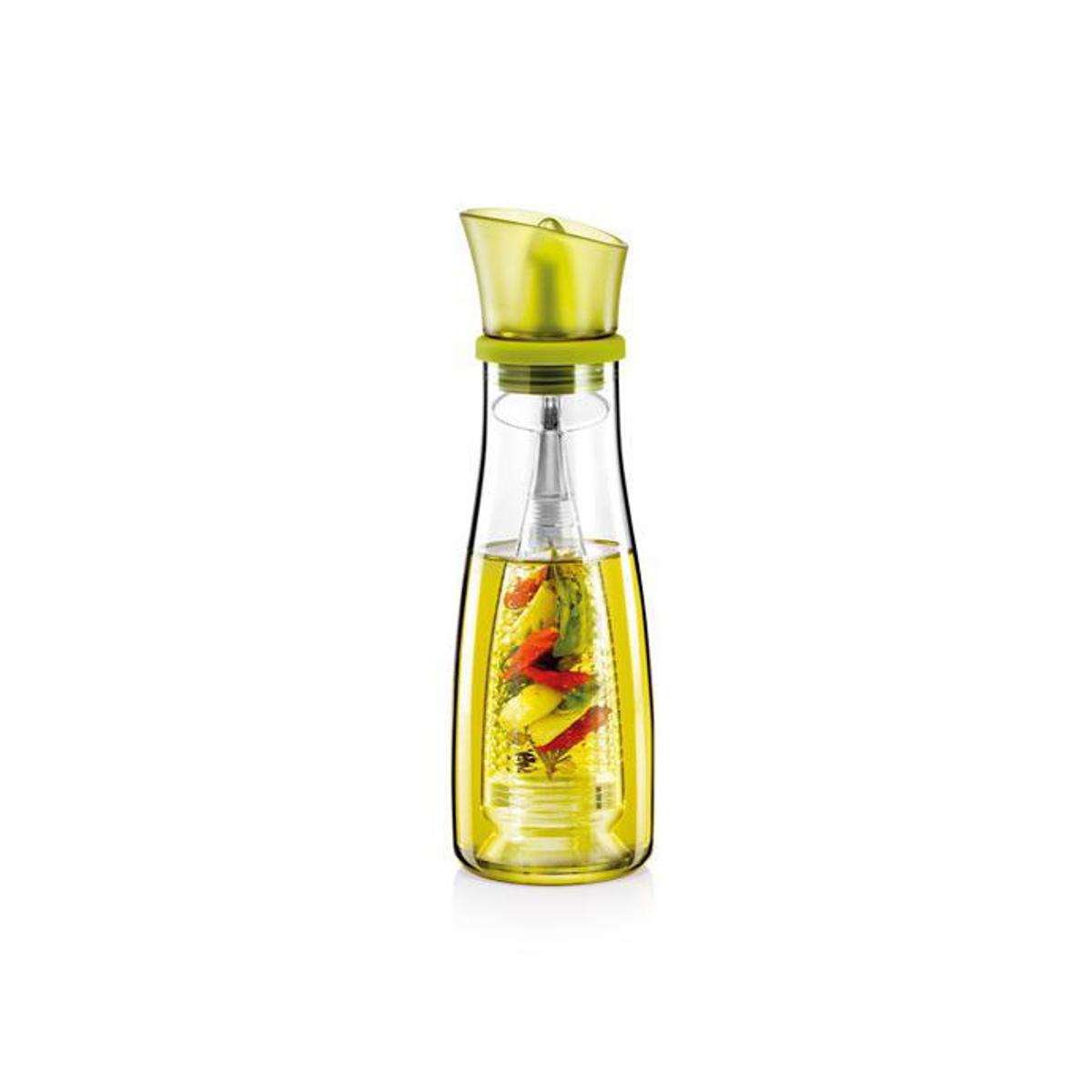 Glass Olive Oil Infuser & Dispenser Bottle – Herb & Spice Flavor Infusing Container