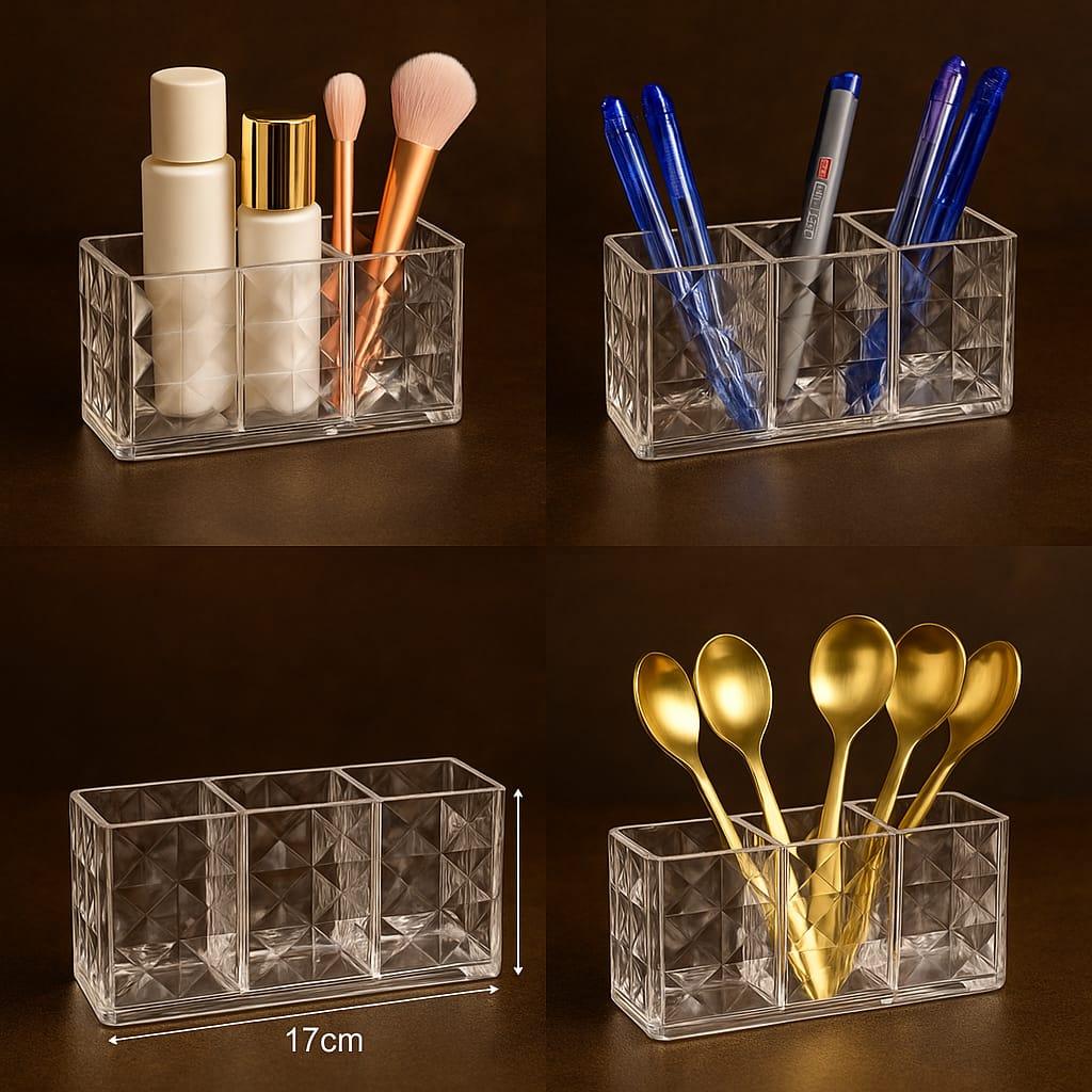 Multi Purpose Acrylic Organizer – Clear Storage Box - Clarify.pk
