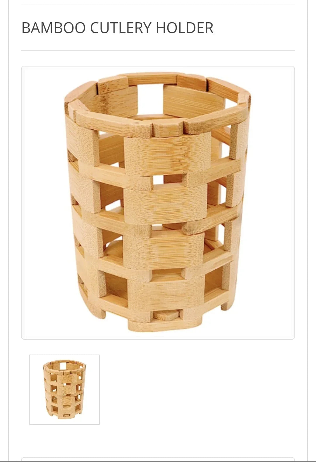 Premium Bamboo Cutlery Holder - Clarify.pk