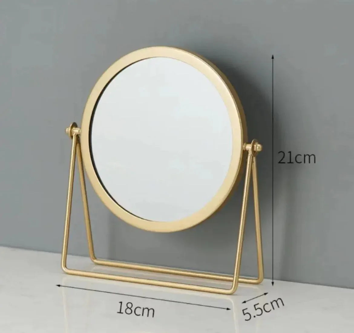 Luxury Golden Metal Mirror – Elegant Home Décor - Clarify.pk