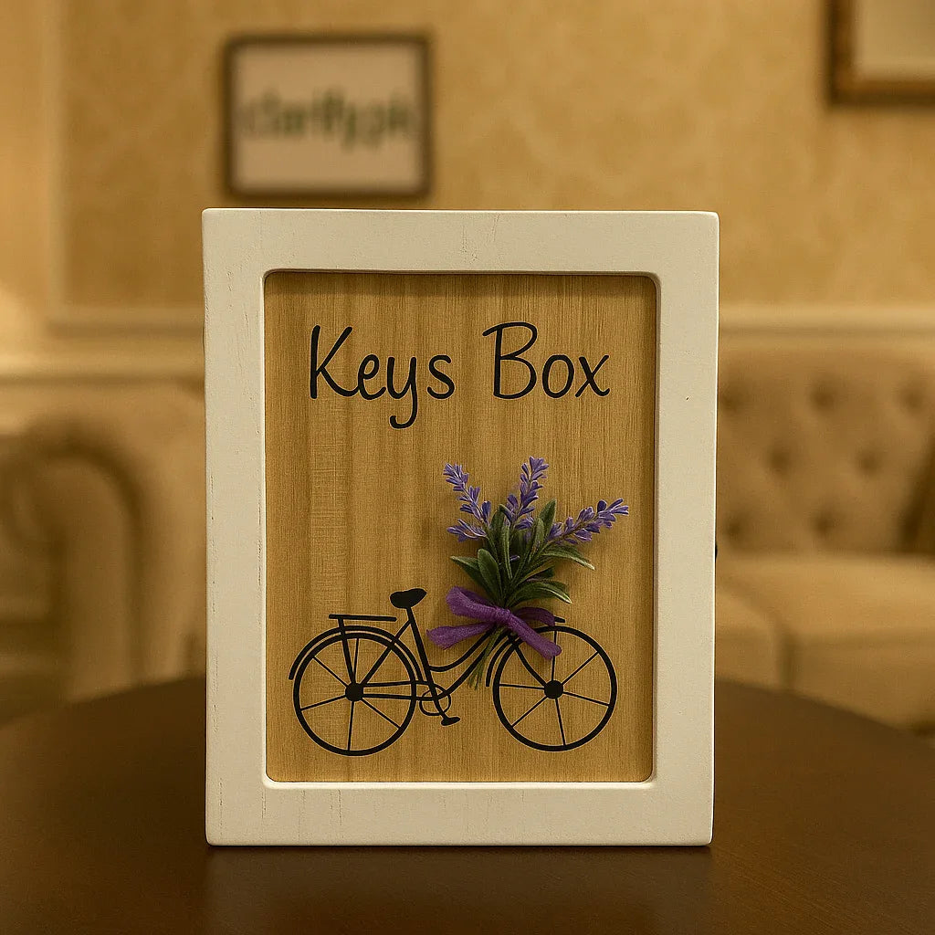 Wooden Key Box – Cycle Design Wall Mounted Organizer - Clarify.pk