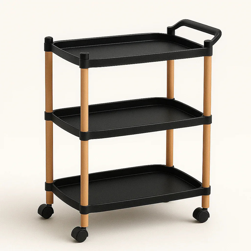 Modern 3-Tier Rolling Organizer Trolley – Storage Cart - Clarify.pk