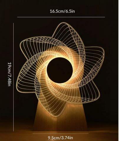 3D Windmill Night Light Lamp - Unique LED Decor - Clarify.pk