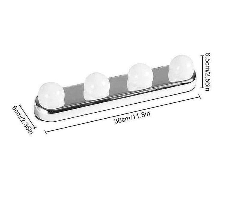 4 Bulb Makeup Mirror Light for Perfect Lighting - Clarify.pk