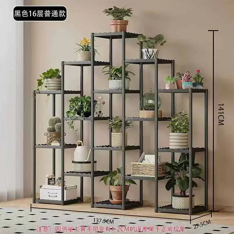 Creative Flower Shelf – Multi-Layer Plastic Plant Stand for Indoor & Outdoor - Clarify.pk