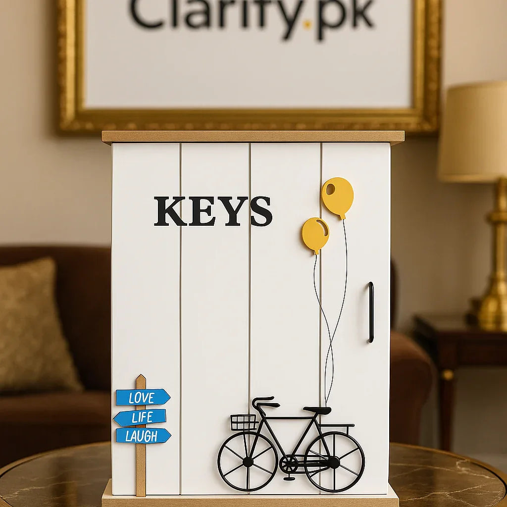 Wooden Key Box with Bicycle Design – Love Life Laugh - Clarify.pk