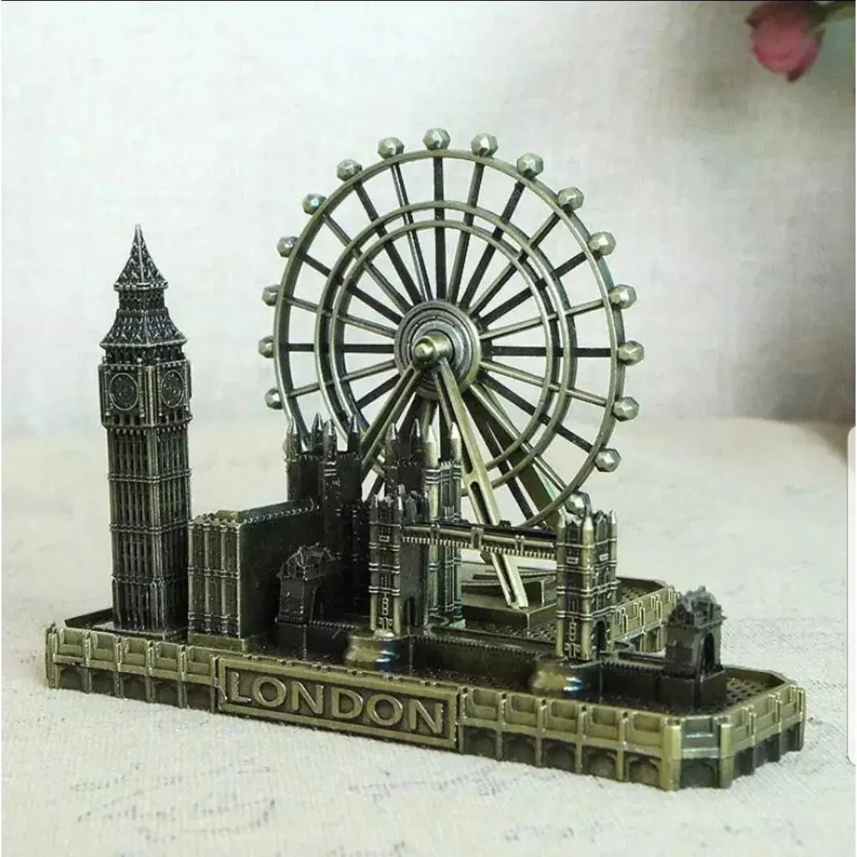 Metal Tower Statue – London Themed Bronze Building Model - Clarify.pk