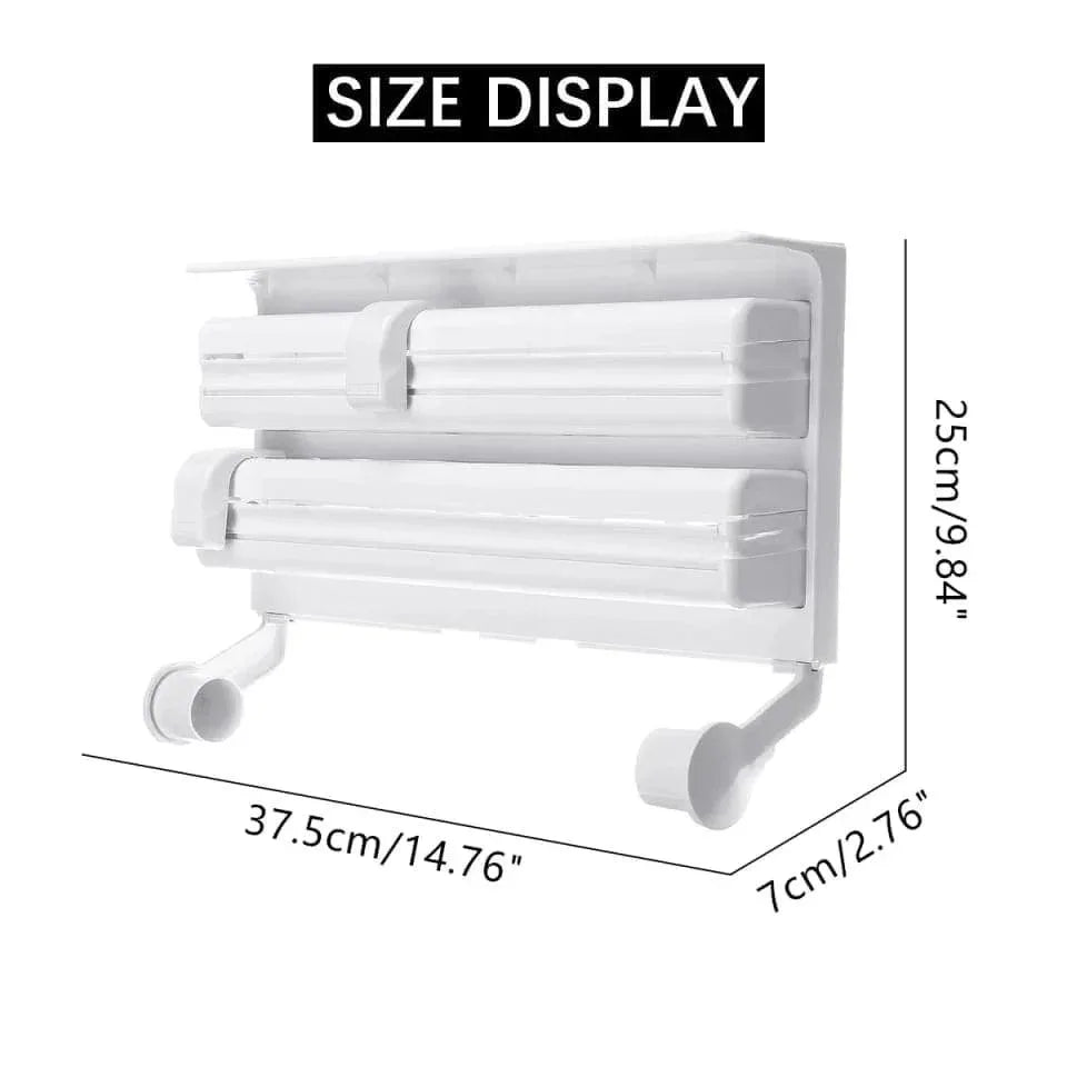 3 in 1 Paper Dispenser - Versatile Tissue, Towel, and Wrap Holder for Home and Office - Clarify.pk