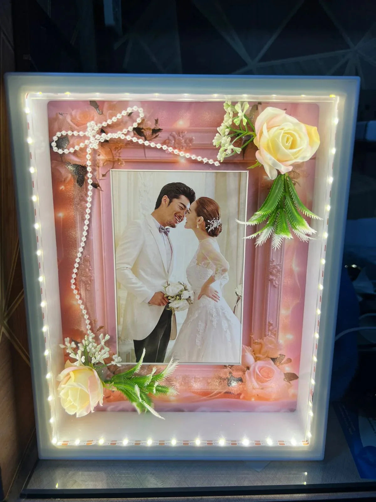 LED Couple Photo Frame – Romantic Decorative Gift - Clarify.pk