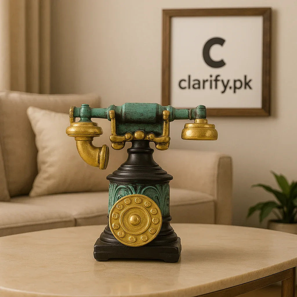 Historic Telephone Design Decoration – Vintage Home Showpiece - Clarify.pk