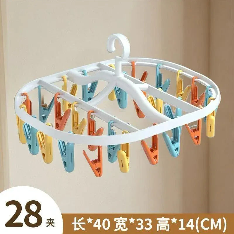 Folding Clothes Dryer Hanger – Windproof Laundry Rack - Clarify.pk
