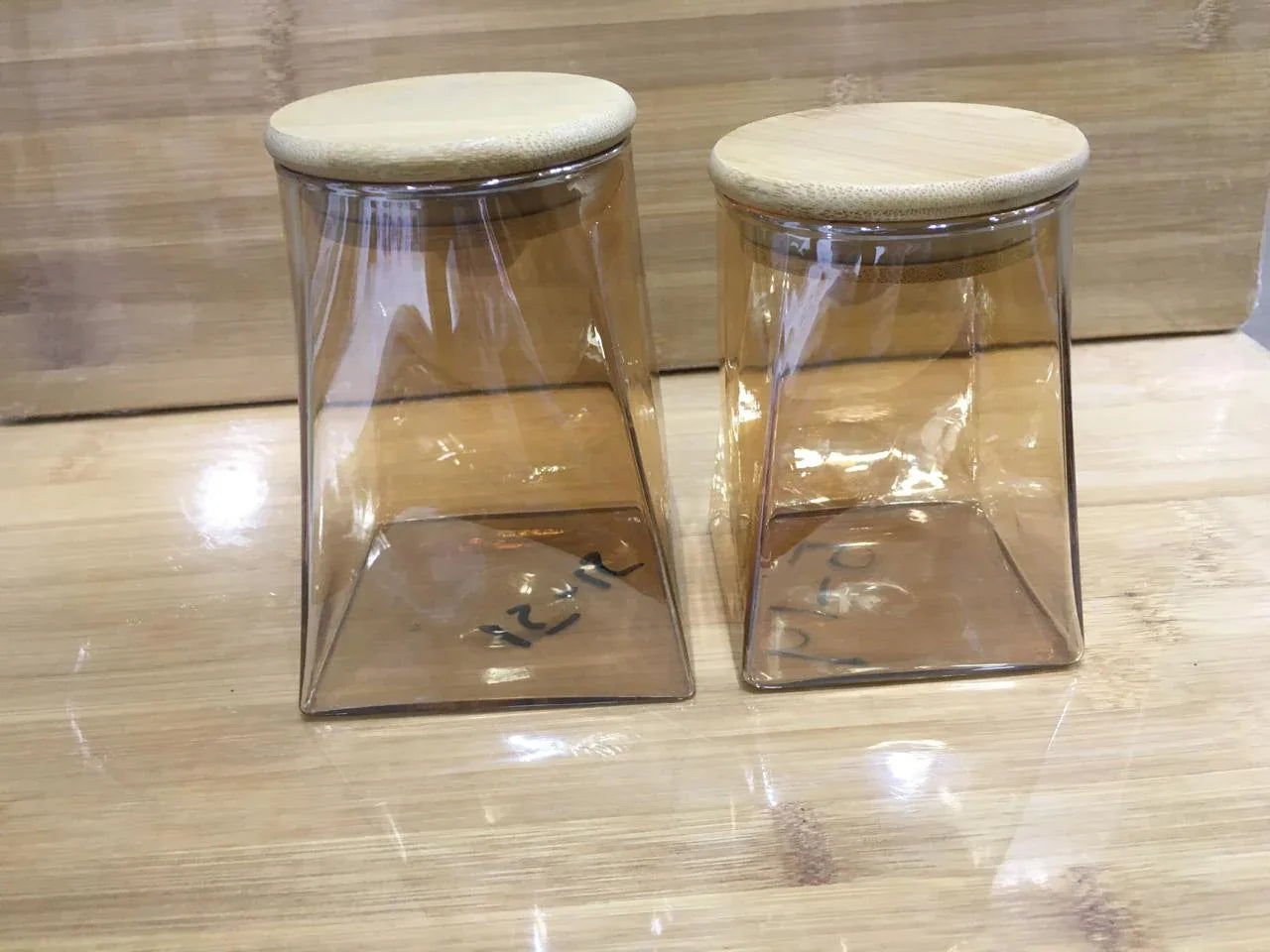 Premium Glass Storage Jar with Wooden Lid – Airtight - Clarify.pk