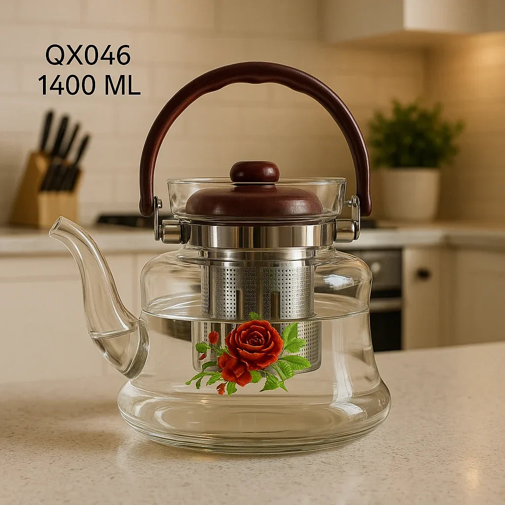Luxury Glass Kettle – Heat Resistant Elegant Design - Clarify.pk