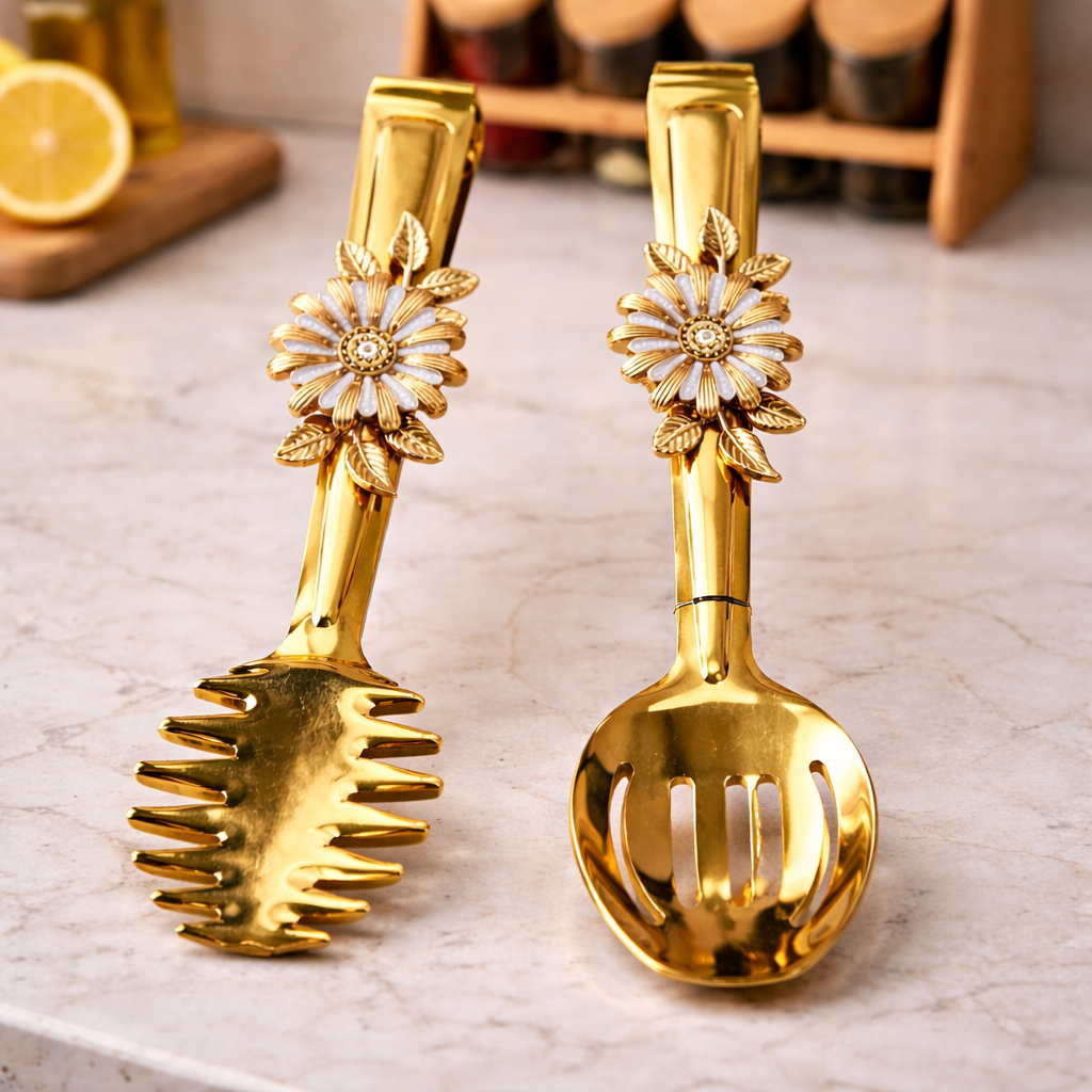 Gilded Sunflower Kitchen Tong - Culinary Couture (each)