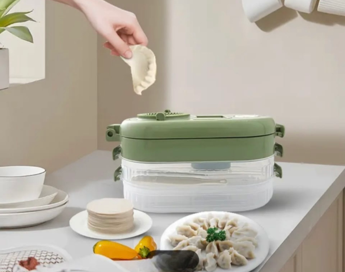 Multifunctional Dumpling Maker & Storage Box: Manual Dough Press Mold