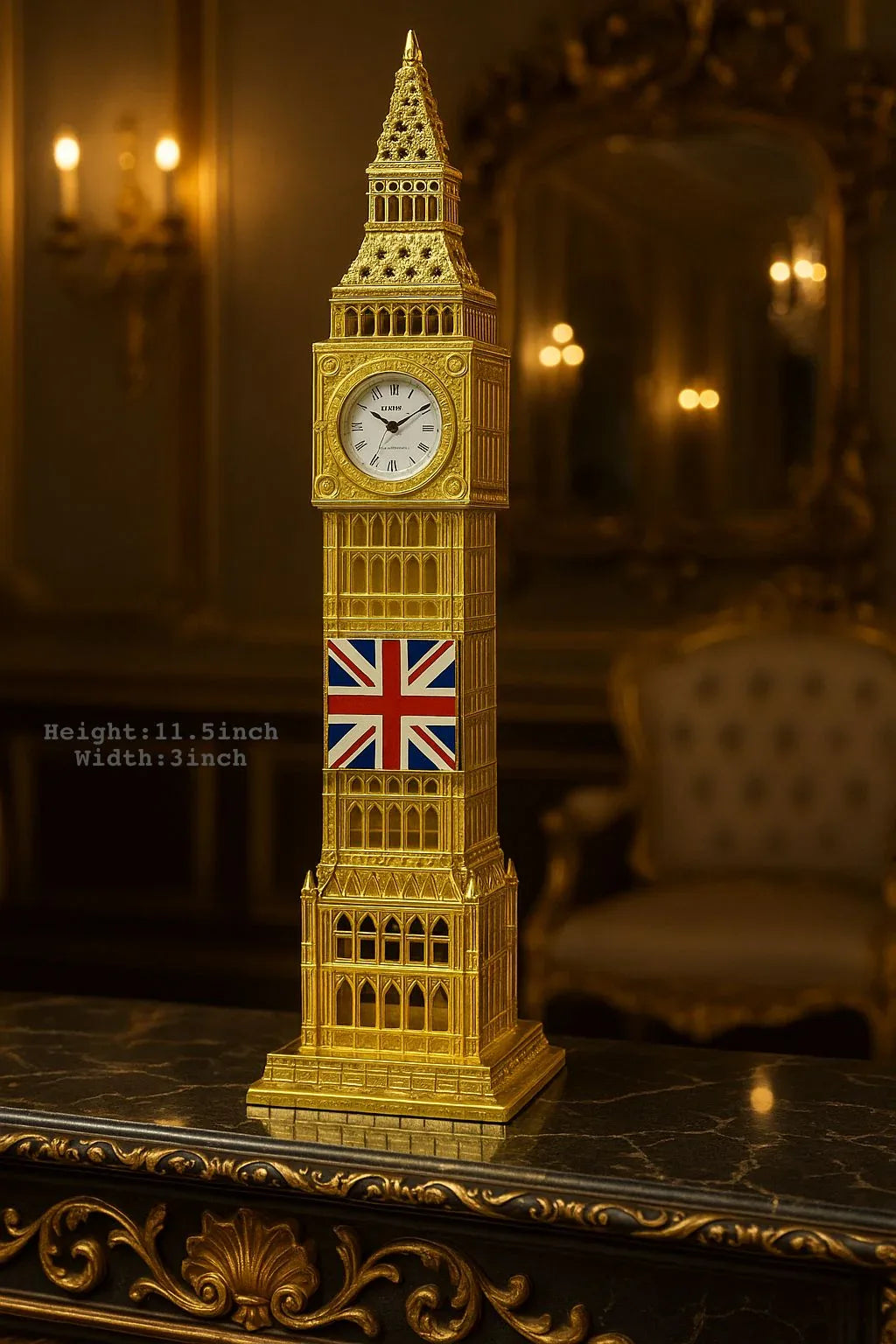Metal Golden BigBen Tower – Luxury Decorative Showpiece - Clarify.pk