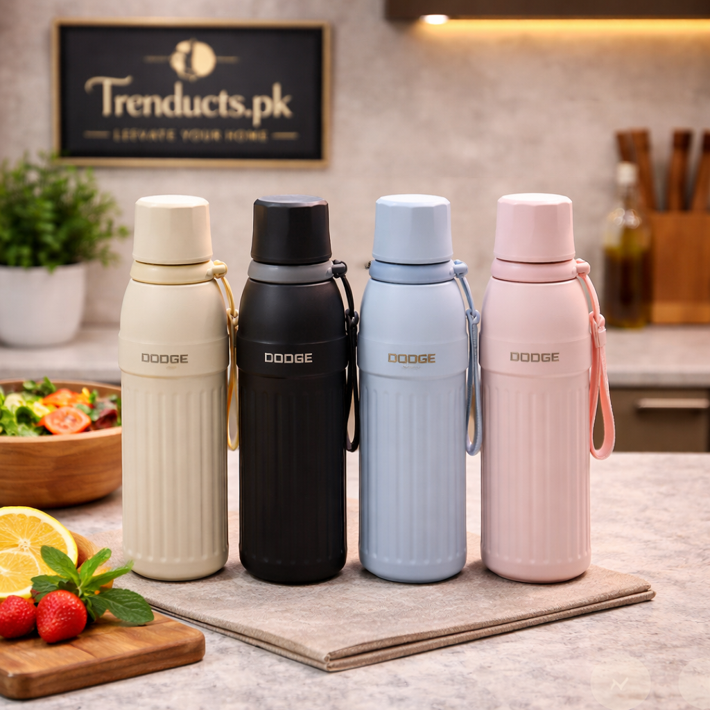 Dodge 600ml Travel Thermos – Premium Insulated Bottle (Random color)