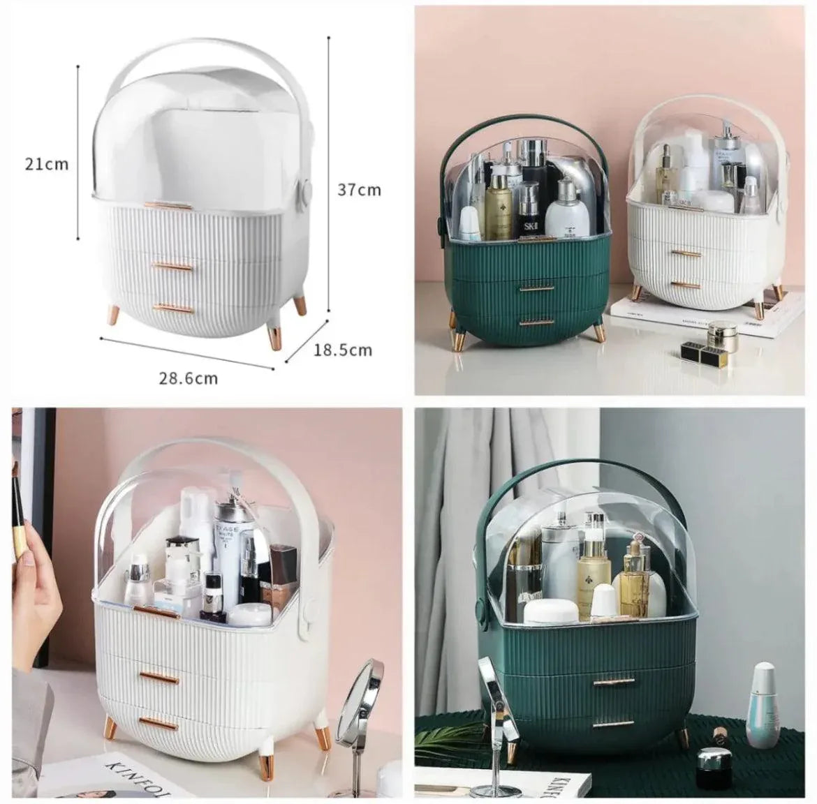 3-Layer Makeup Organizer for Efficient Desktop Storage and Display - Clarify.pk