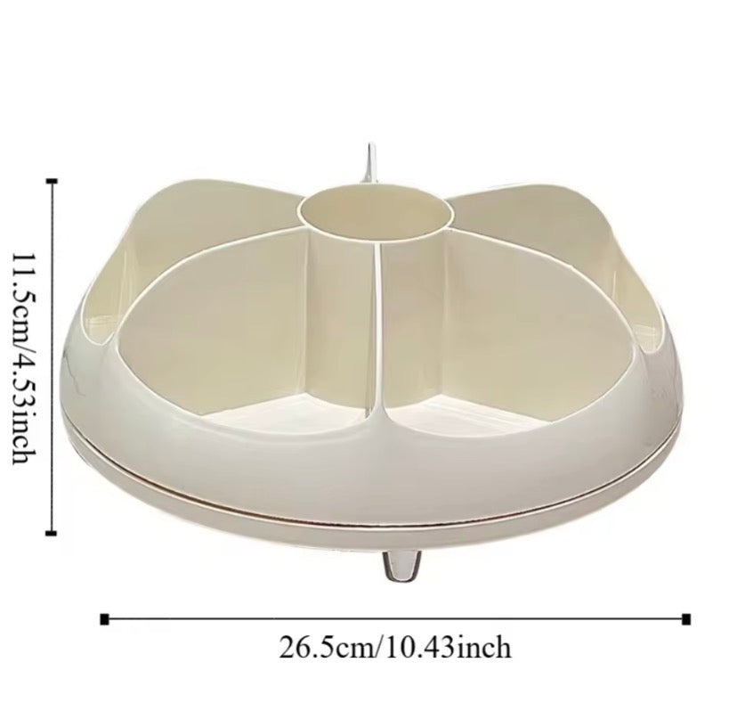Rotating Cosmetic Organizer Tray - Makeup & Skincare Storage