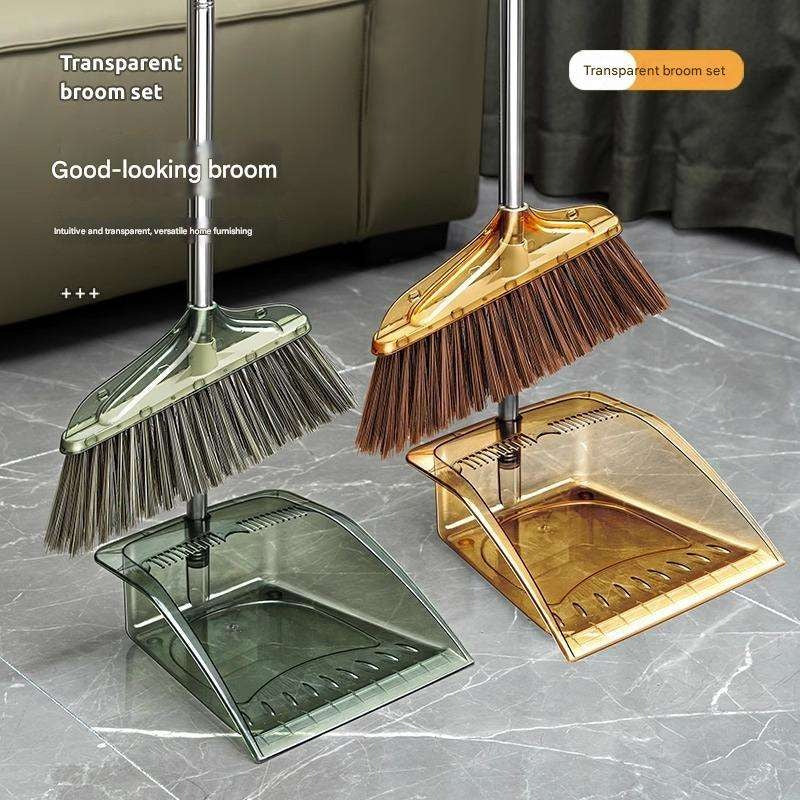 Transparent Light Luxury Acrylic Japanese Broom & Dustpan Set NC