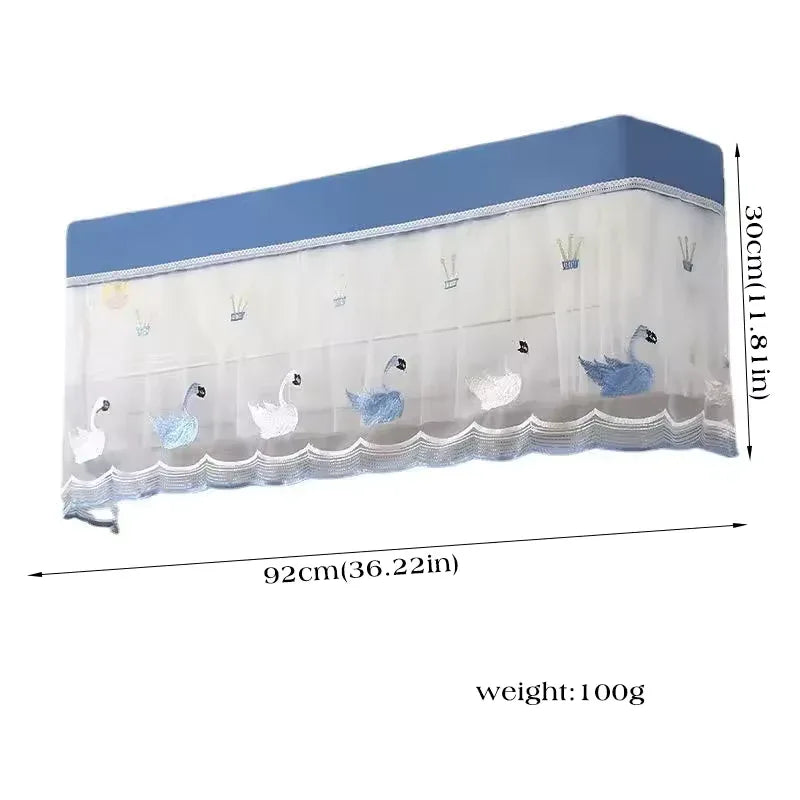 Air Conditioner Dust Cover – Wall-Mounted Washable AC Protector (Random) - Clarify.pk