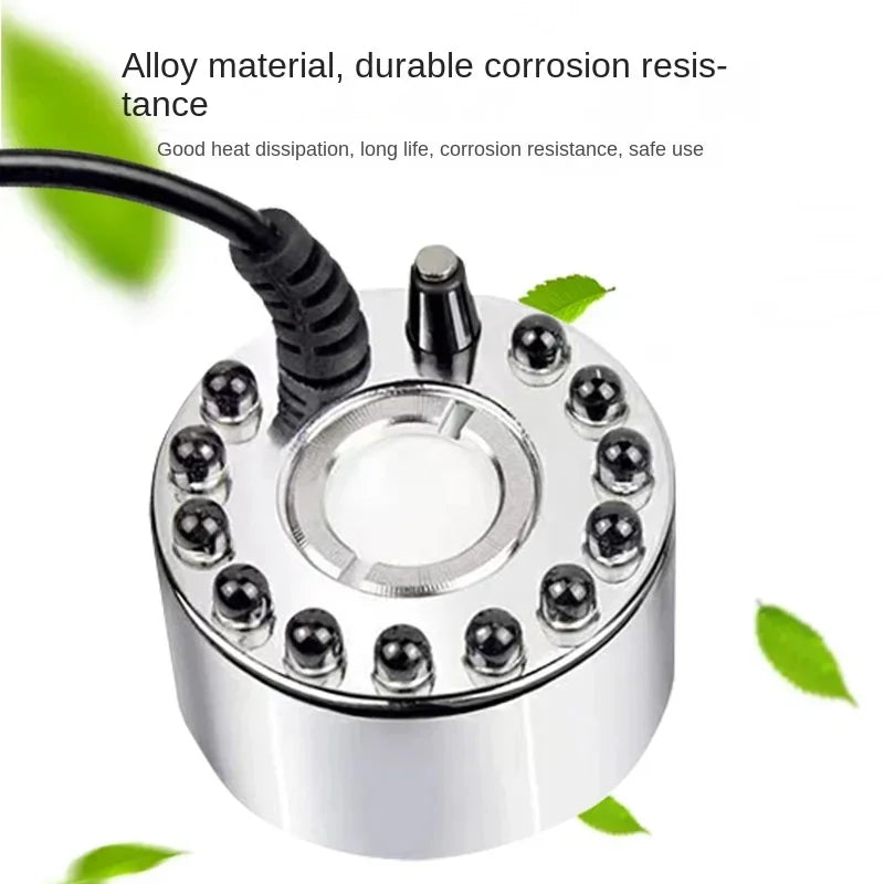 Seven Colour Lights Ultrasonic Sprayer 12 LED Home Air Humidifier Aquarium Fountain Pond Landscape Fogger Mist Mister