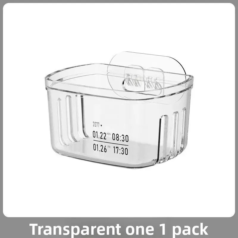 Wall Mounted Onion & Garlic Storage Box – Transparent Kitchen Organizer - Clarify.pk