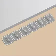 Strong Adhesive Six Row Hooks – No Drilling Wall Organizer for Kitchen & Bathroom - Clarify.pk