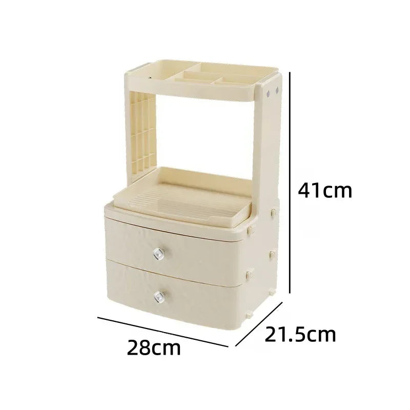 Cosmetics Storage Box – Multifunctional Dressing Table Organizer - Clarify.pk