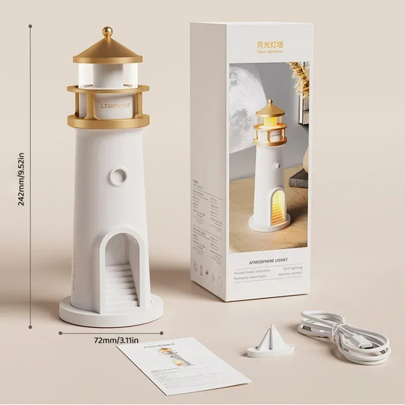 Lighthouse Ambient Light – Moon Projection Lamp - Clarify.pk