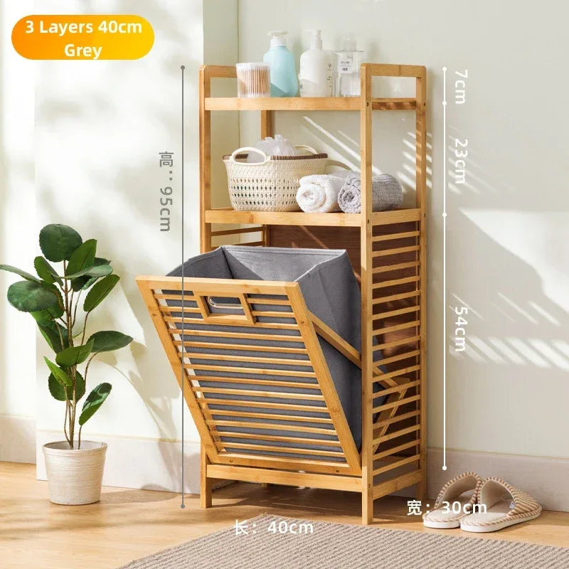 Wood Vine Weaving Laundry Basket – Large Capacity (Single Layer) - Clarify.pk