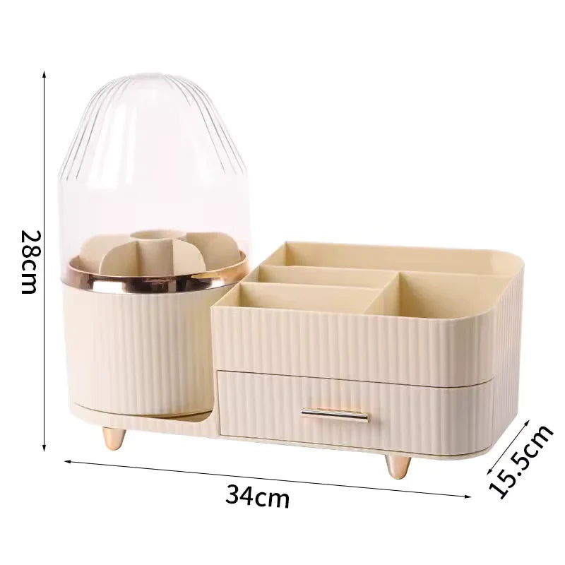 360° Rotating Cosmetic Storage Box – Makeup Organizer Stand - Clarify.pk