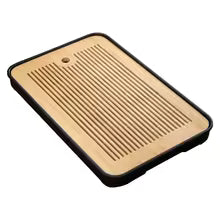 Bamboo & Melamine Rectangle Tea Tray
